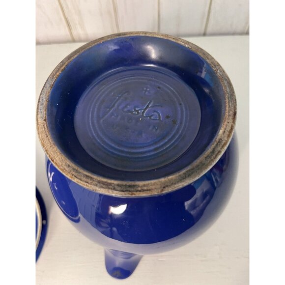 Fiestaware Vintage Cobalt Fiesta Teapot - Picture 6 of 7